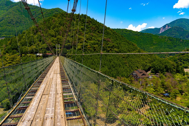 観光情報：谷瀬の吊り橋2